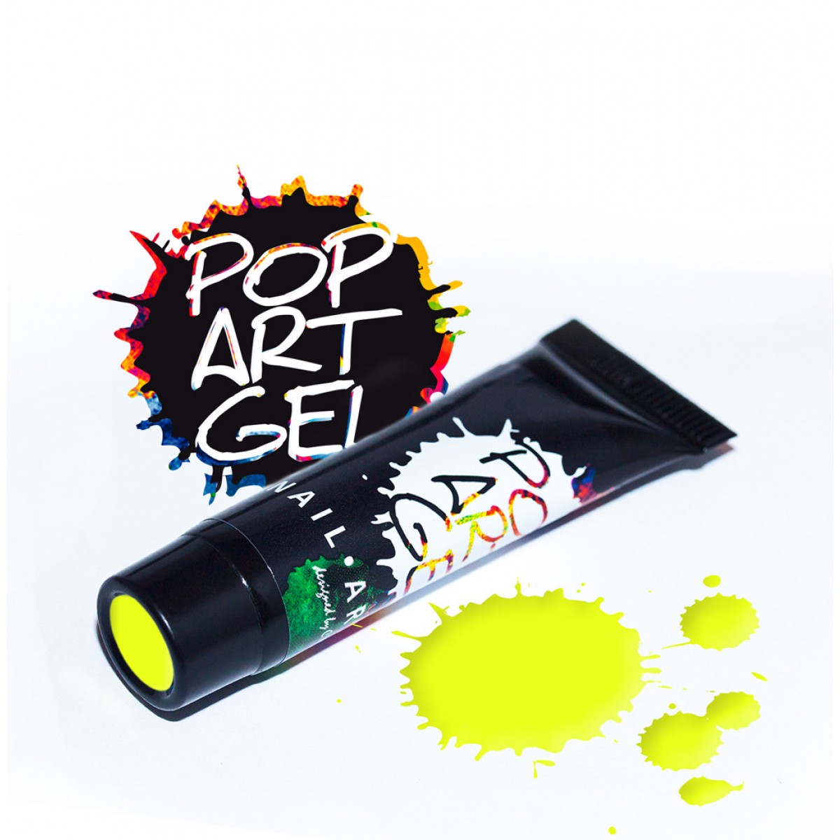 Gel pop art amarillo neón