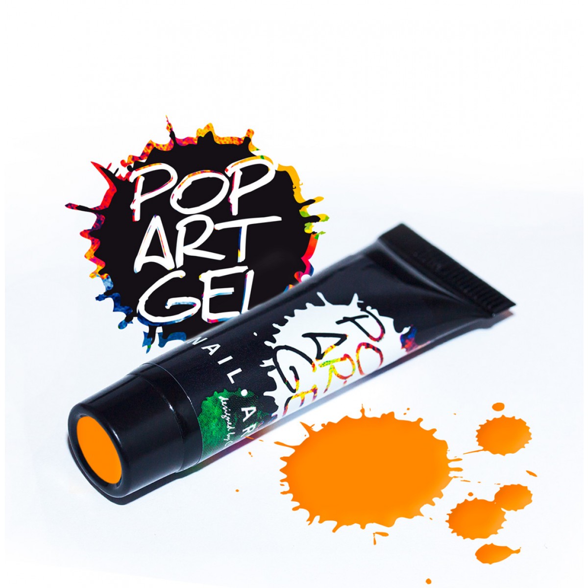 Gel pop art naranja