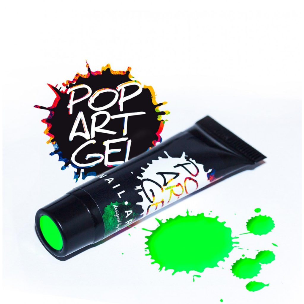 Gel pop art verde neón