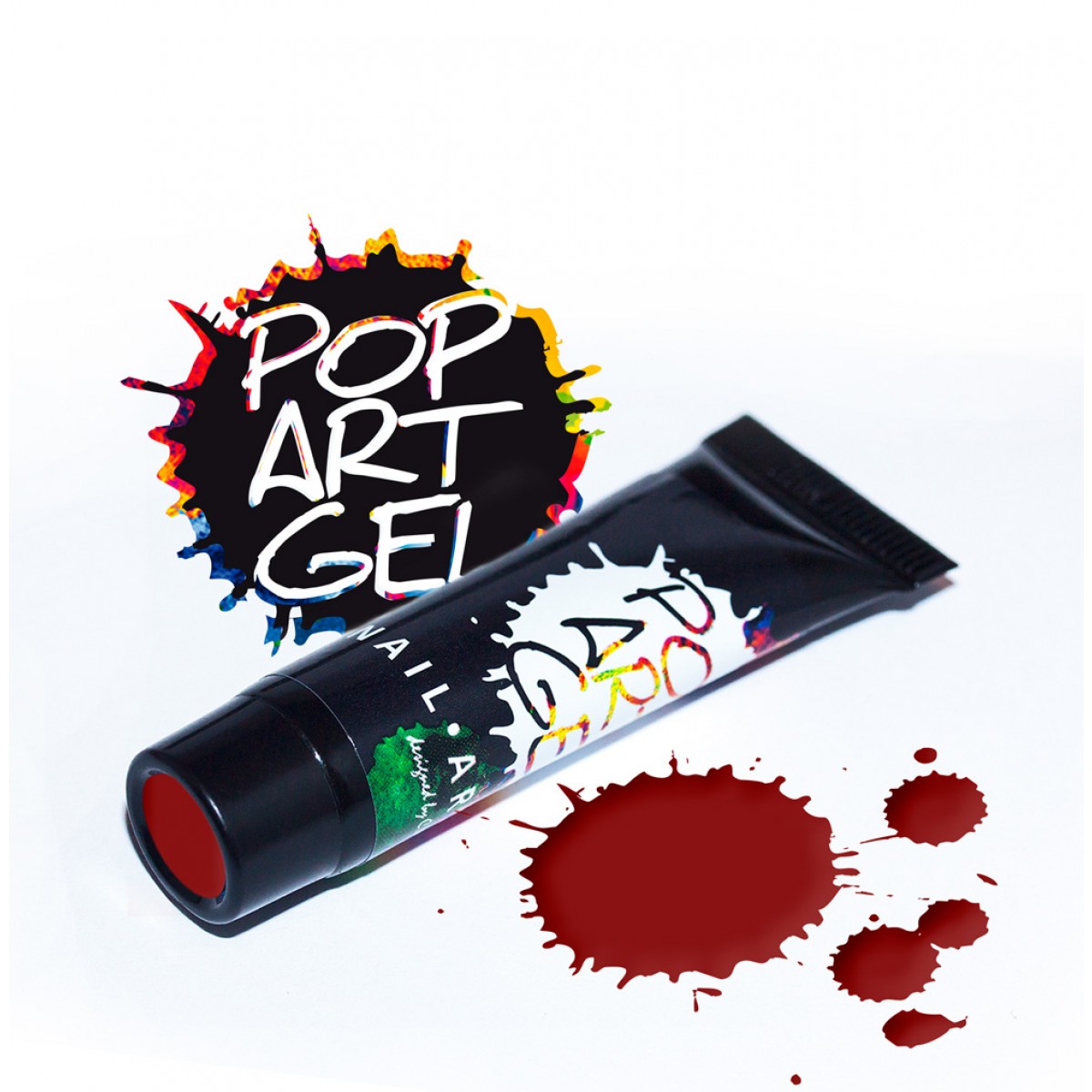 Gel pop art rojo