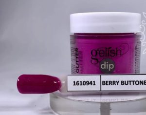 Gelish Dip Berry Buttoned