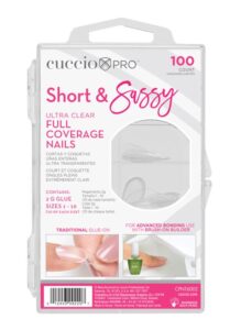 Tips ultra clear (para uñas cortas y largas), 100 Uds.